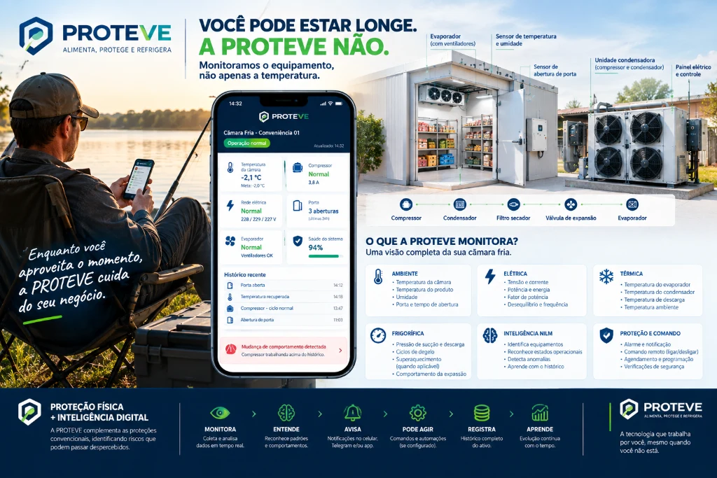 Câmara fria de comércio supervisionada pela PROTEVE