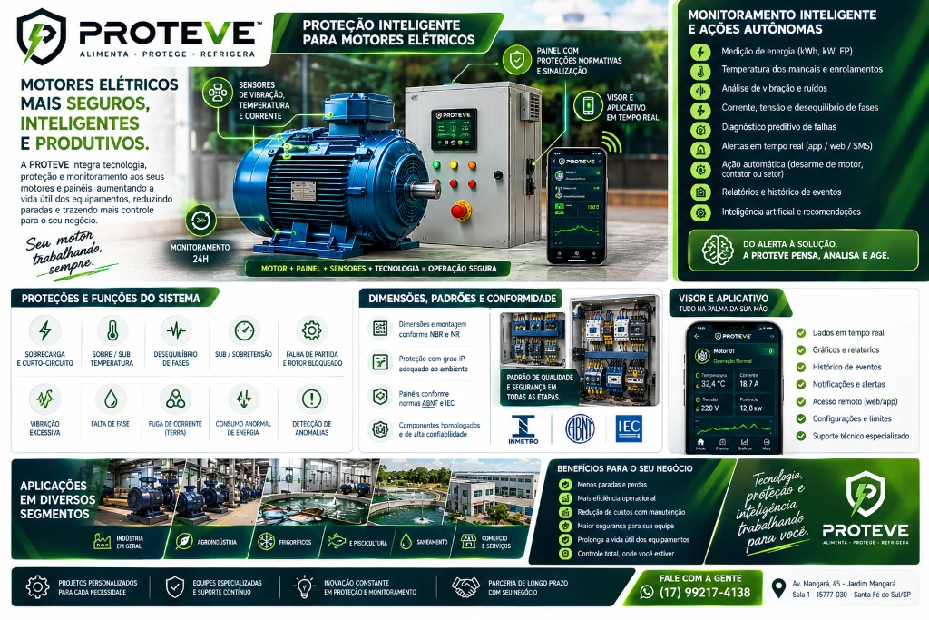 Motor industrial supervisionado pela PROTEVE